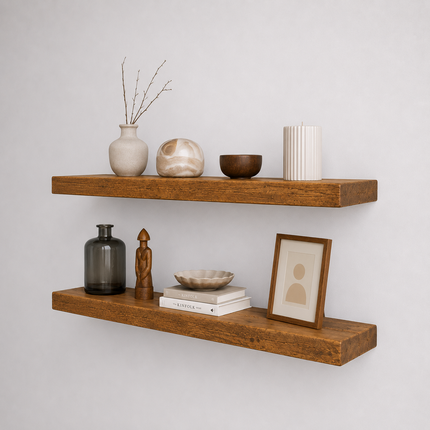 Brigg Straight Edge Rustic Floating Shelf