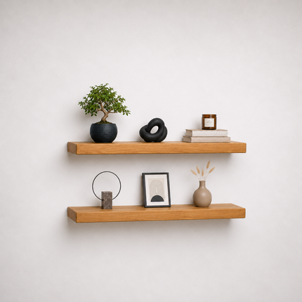 Brigg Straight Edge Rustic Floating Shelf
