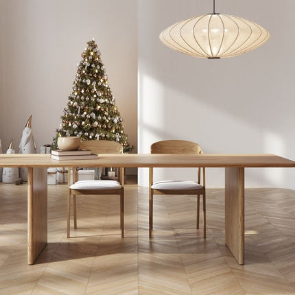 Walcot Solid Oak Dining Table with Wooden Legs