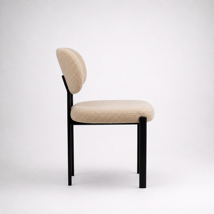 Dining Chair Lamb with metal legs