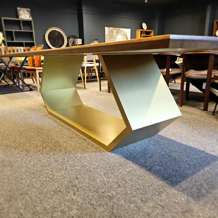 Searby Solid Oak Dining Table Steel Leg