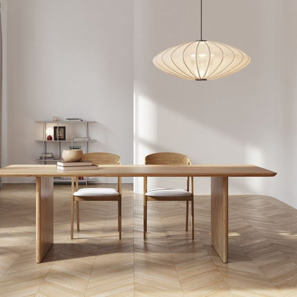 Walcot Solid Oak Dining Table with Wooden Legs