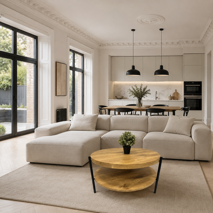 Round oak coffee table Snoe