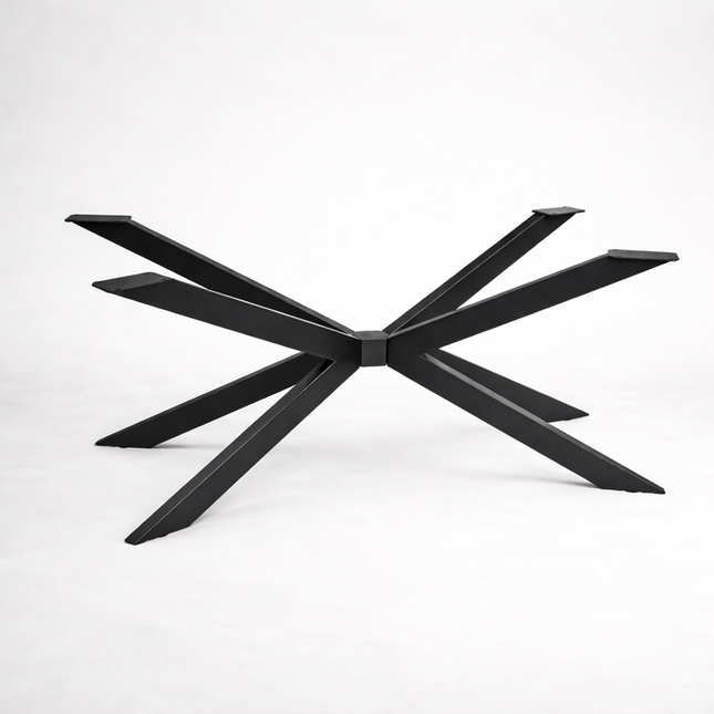 Firsby Live Edge Extendable 2-Sides Dining Table Spider Steel Base