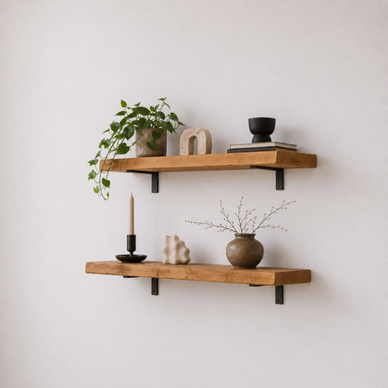 Brigg Straight Edge Rustic Shelf Non Lipped Shaped Bracket