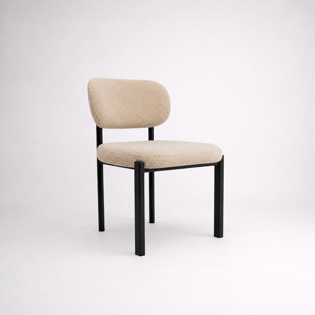 Dining Chair Lamb with metal legs