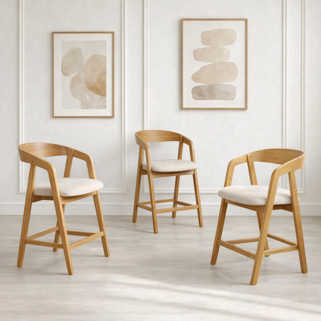 Oak Bar Stool Lars
