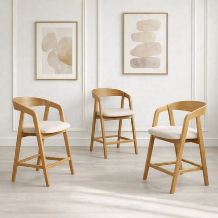 Oak Bar Stool Lars