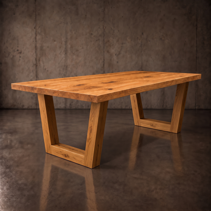 Ranby Solid Oak Dining Table with VF Wooden Legs