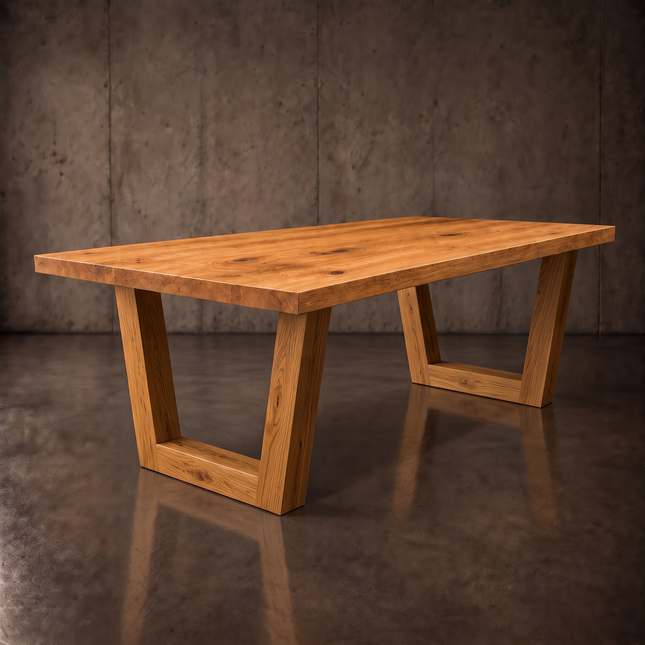 Ranby Solid Oak Dining Table with VF Wooden Legs