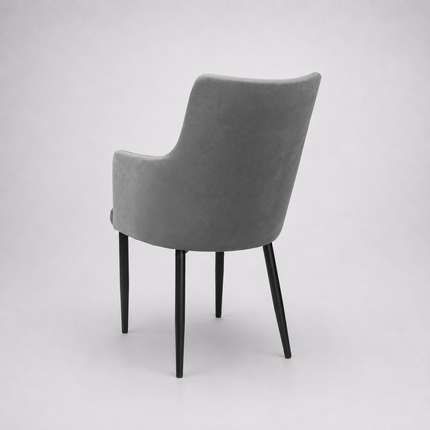 Dining chair Mario Pik with armrest and metal legs