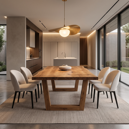 Ranby Solid Oak Dining Table with VF Wooden Legs