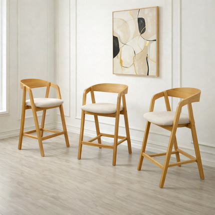 Oak Bar Stool Lars