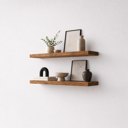 Brigg Straight Edge Rustic Floating Shelf