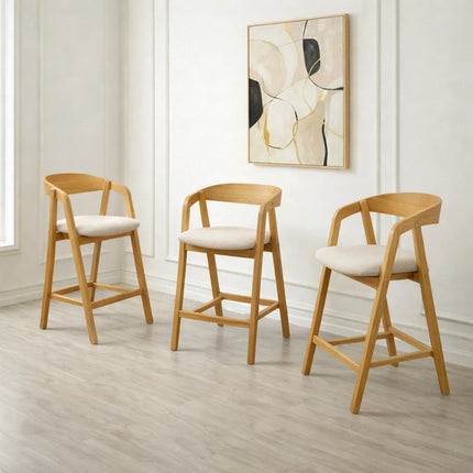 Oak Bar Stool Lars