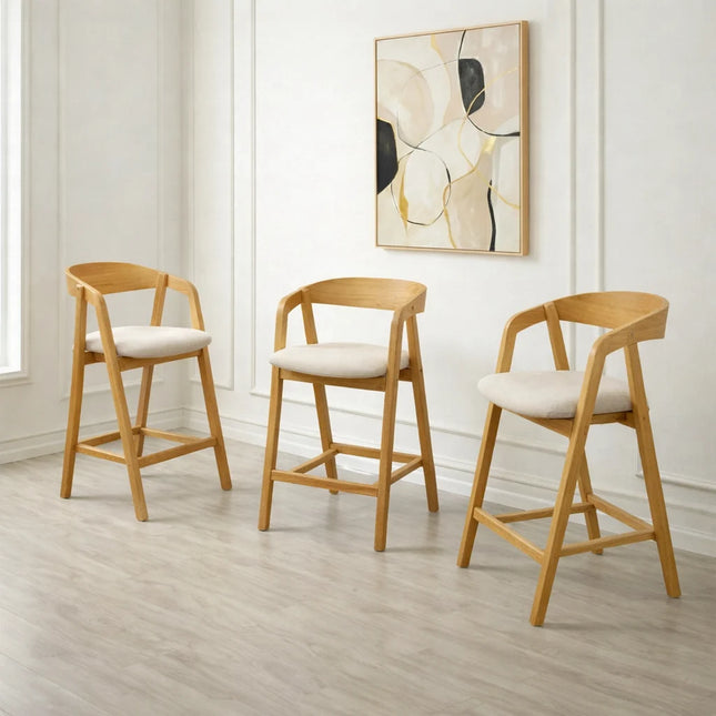 Oak Bar Stool Lars