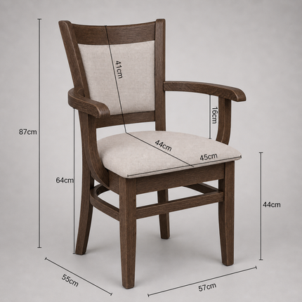 Dining chair Marco with armrest