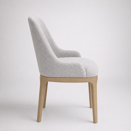 Dining chair Ava with low armrest