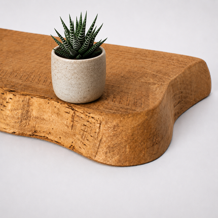 Croxby Live Edge Round Corners Rustic Floating Shelf