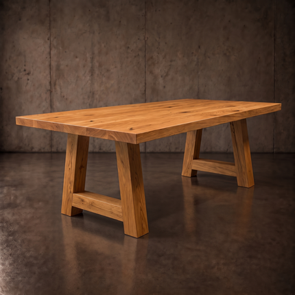 Wootton Solid Oak Dining Table with AF Wooden Legs