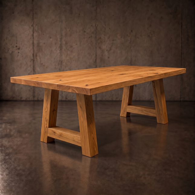 Wootton Solid Oak Dining Table with AF Wooden Legs