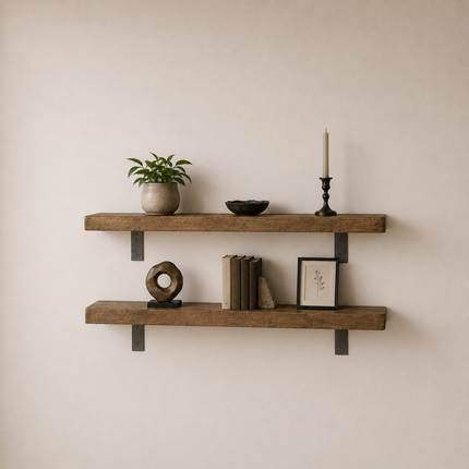 Brigg Straight Edge Rustic Shelf Non Lipped Shaped Bracket