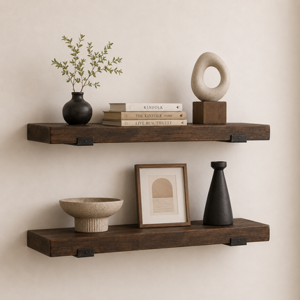 Brigg Straight Edge Rustic Shelf U Shaped Bracket