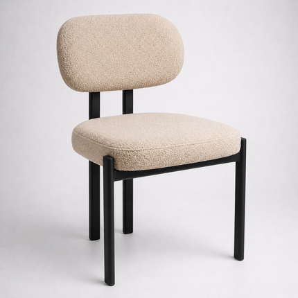Dining Chair Lamb with metal legs