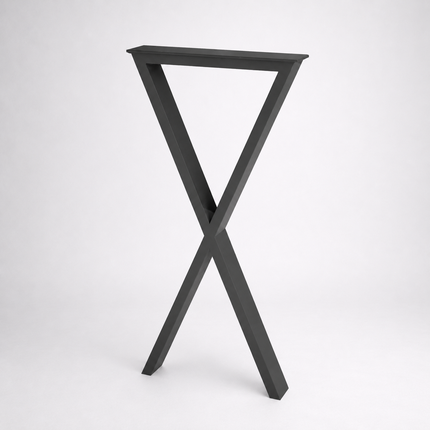 Brigg Straight Edge Breakfast Bar X Steel Legs