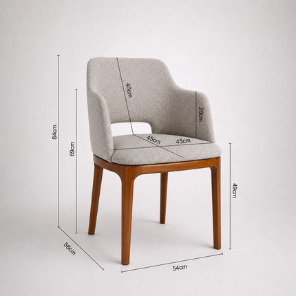 Dining chair Rafael 2 with armrest