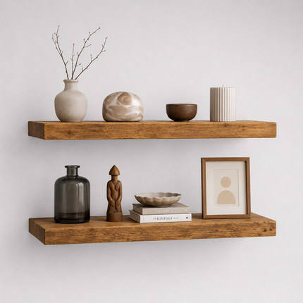 Brigg Straight Edge Rustic Floating Shelf