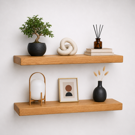 Brigg Straight Edge Rustic Floating Shelf