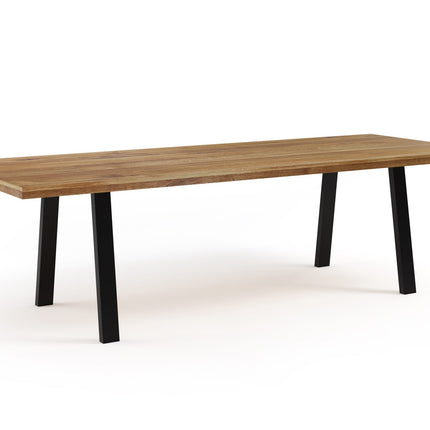 Markby Solid Oak Dining Table PIN Steel Legs
