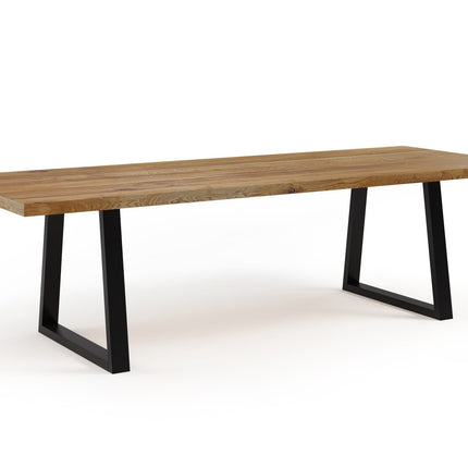 Rigsby Solid Oak Dining Table TP Steel Legs