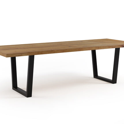 Ketsby Solid Oak Dining Table VF Steel Legs