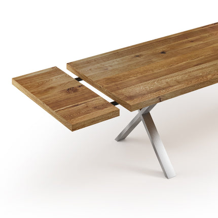 Extendable Solid Oak Dining Table Clar XF Legs 088