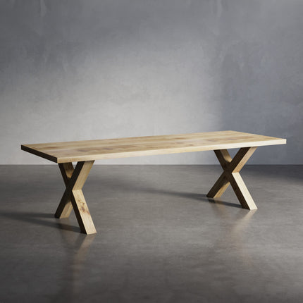 Tetney Solid Oak Dining Table with XF Wooden Legs