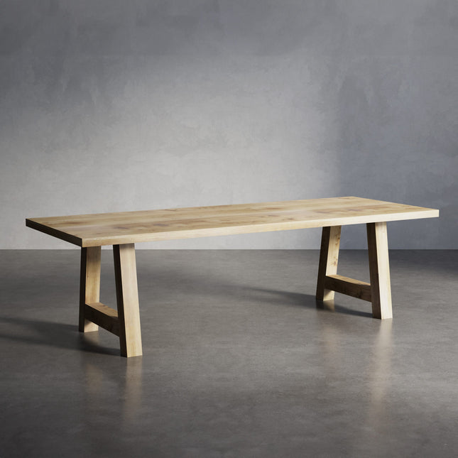 Wootton Solid Oak Dining Table with AF Wooden Legs