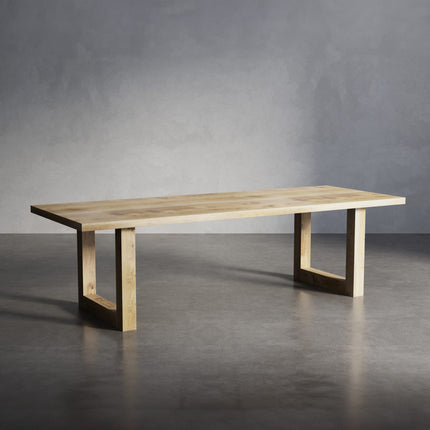 Beesby Solid Oak Dining Table with Square Wooden Legs