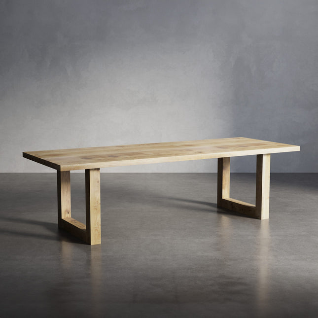 Beesby Solid Oak Dining Table with Square Wooden Legs