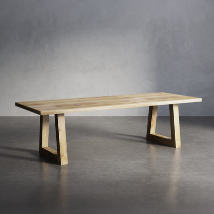 Anderby Solid Oak Dining Table with Trapezium Wooden Legs