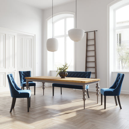 Winter Oak Farmhouse Dining Table