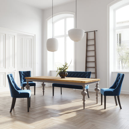 Cloe Oak Farmhouse Dining Table