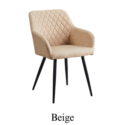 Set of 2  Dining Chairs PU Leather Orby - Grey