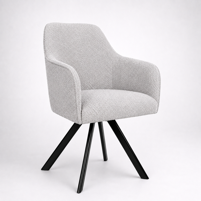 Dinin chair Brando with metal legs
