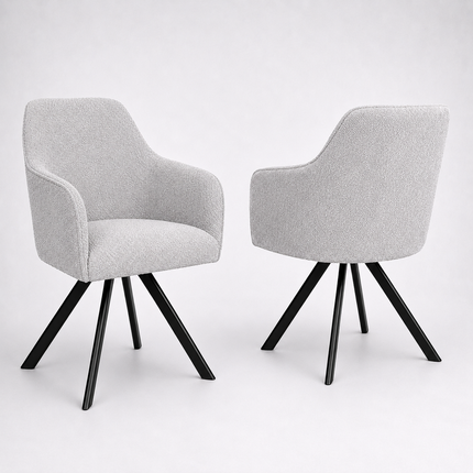 Dinin chair Brando with metal legs