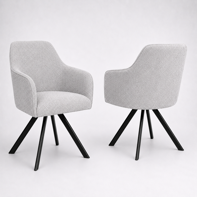 Dinin chair Brando with metal legs