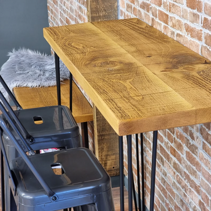 Brigg Straight Edge Breakfast Bar Hairpin Legs