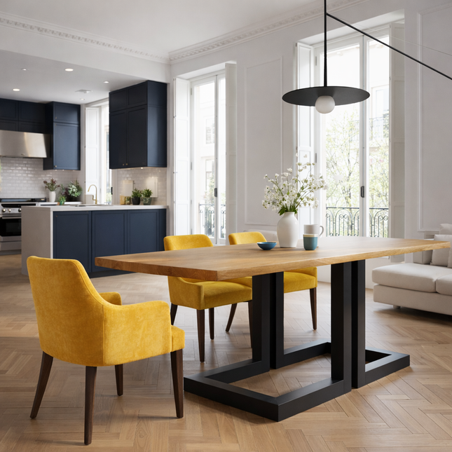 Keswick Oak Modern Dining Table