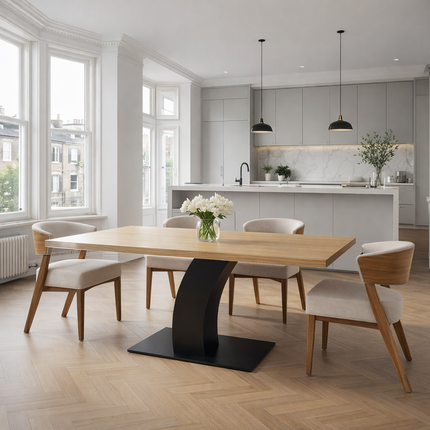 Ripon Oak Modern Dining Table